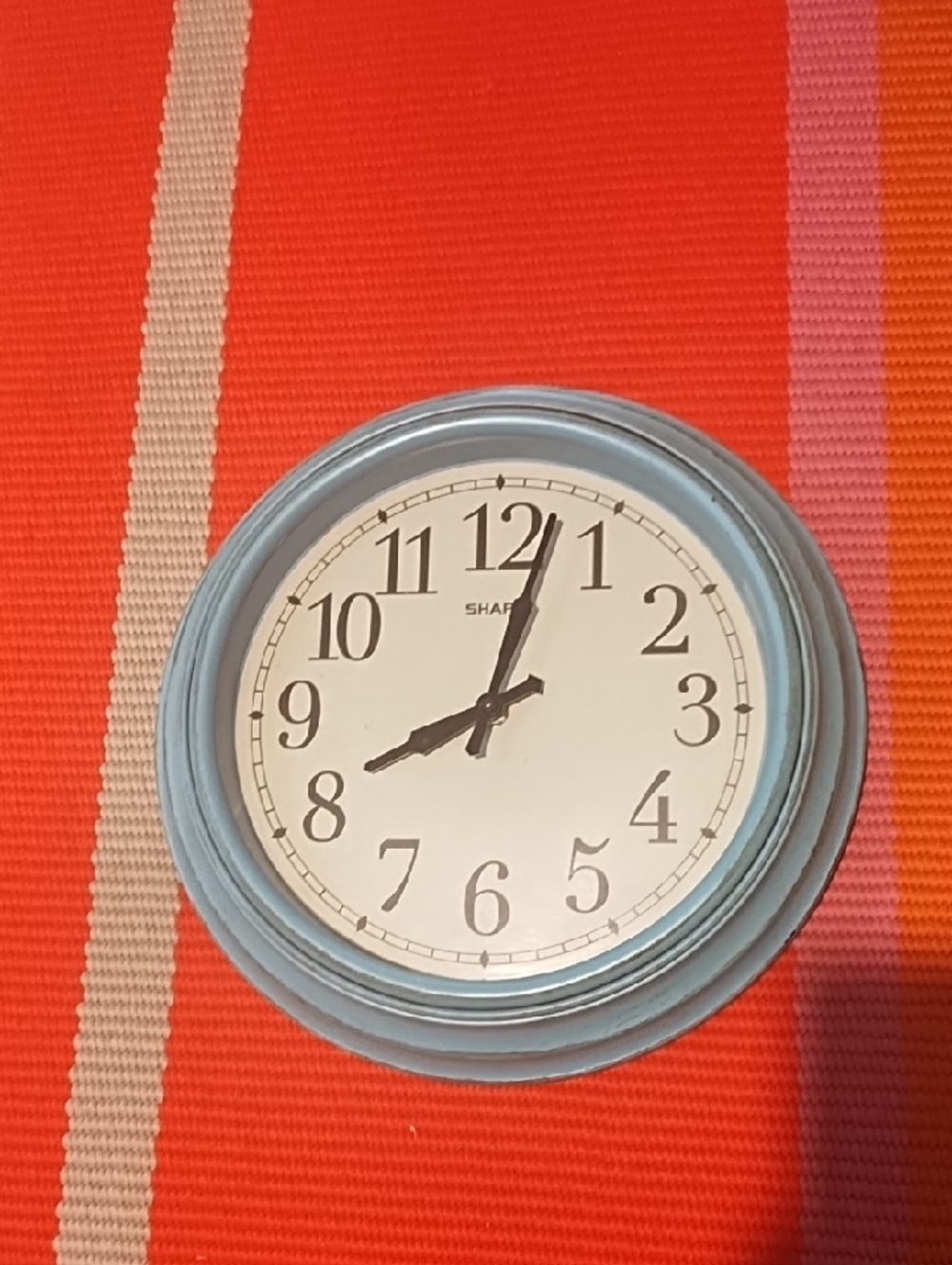 Light Blue Wall Clock with Classic Numerals - SHARP